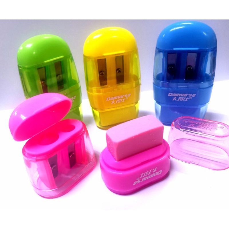 Daimarse 2in1 pencil sharpener & eraser (random colour) Shopee Malaysia