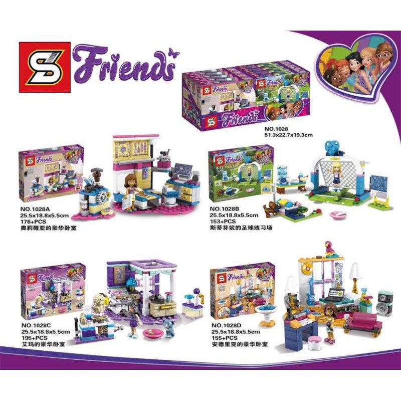 Sy 1028 Friends Premium Bedroom Lego Friends 1028 Emma S Bedroom Andrea Stephanie Olivia Emma Best Friends Ever