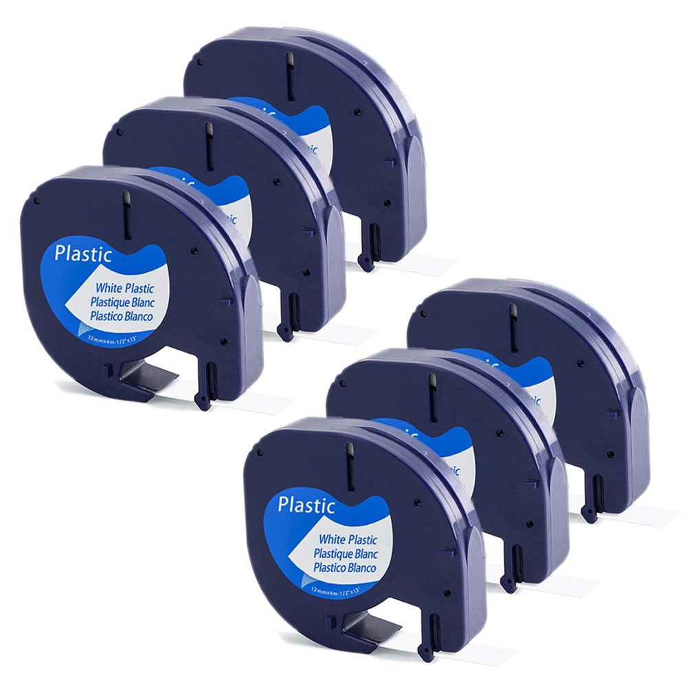 dymo letratag refills white plastic