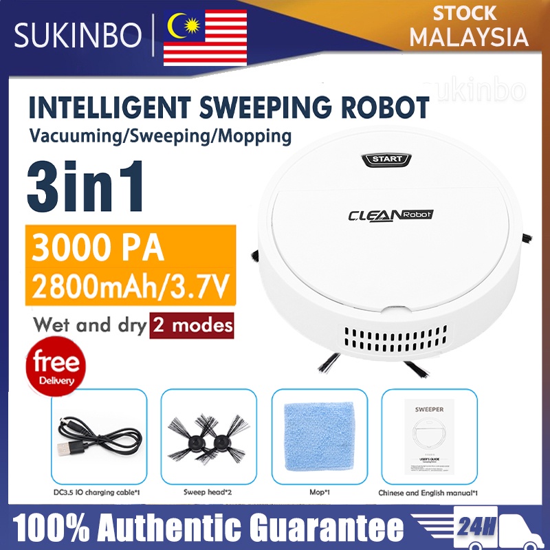 SUKINBO 3in1 Smart Robot Vacuum Cleaner  3000 PA Sweeping Mopping Household Vakum Robot Fully Automatic 扫地机器人