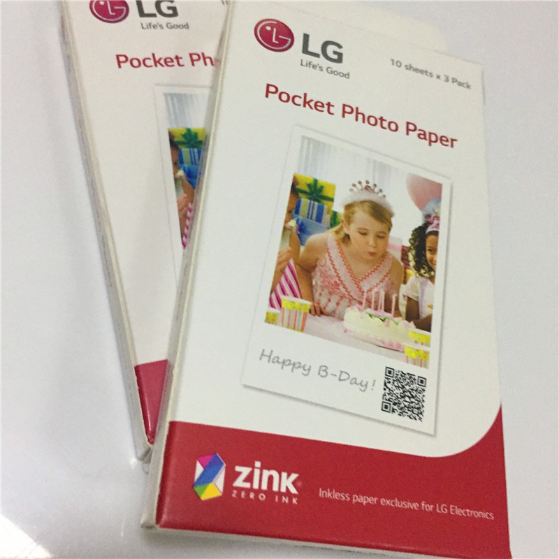 LG Pocket Photo Paper For PD221 PD239 PD251 /Zeroink / Photo Paper / Zink Paper / Sticker Paper
