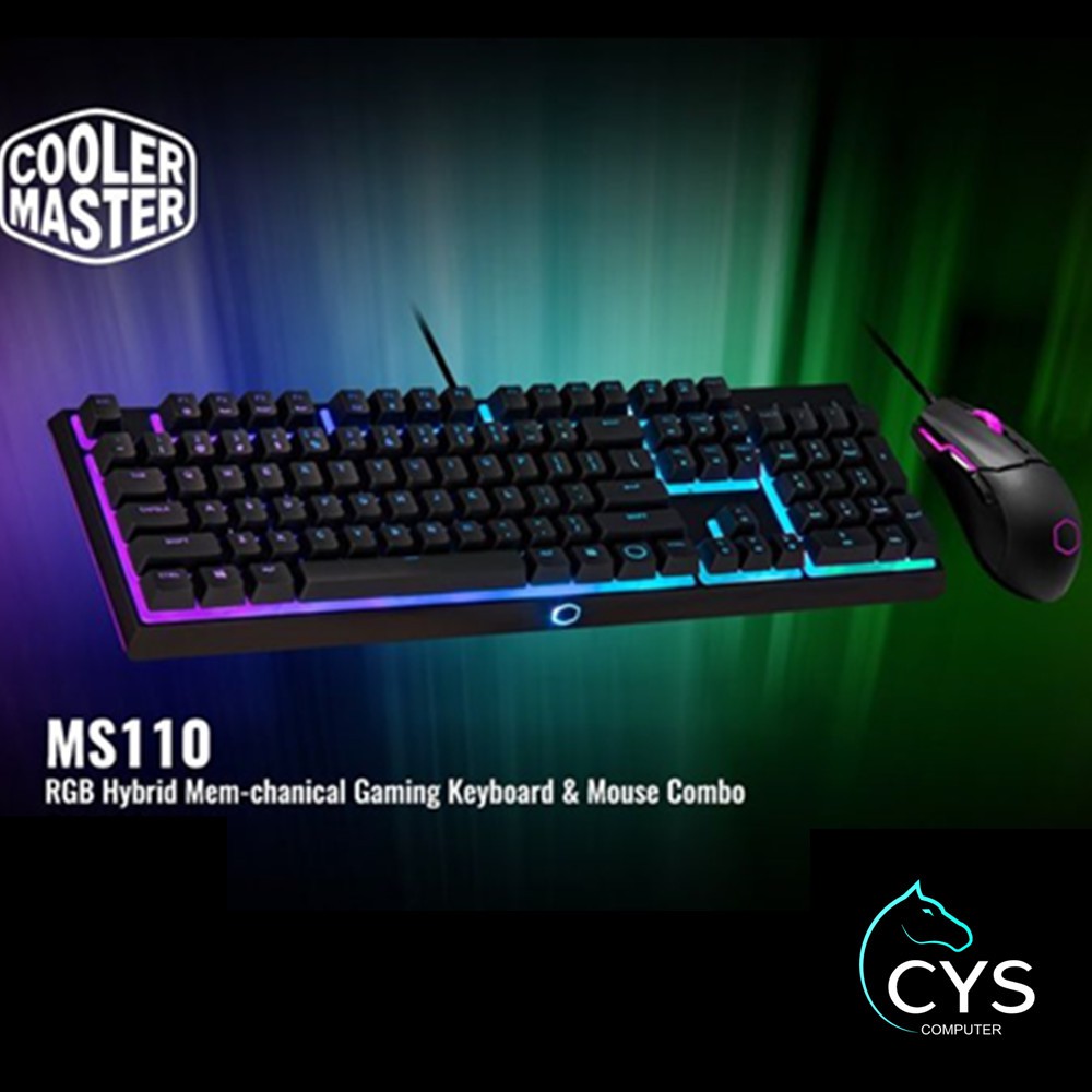 Cooler Master Ms110 Gaming Keyboard Mouse Shopee Malaysia