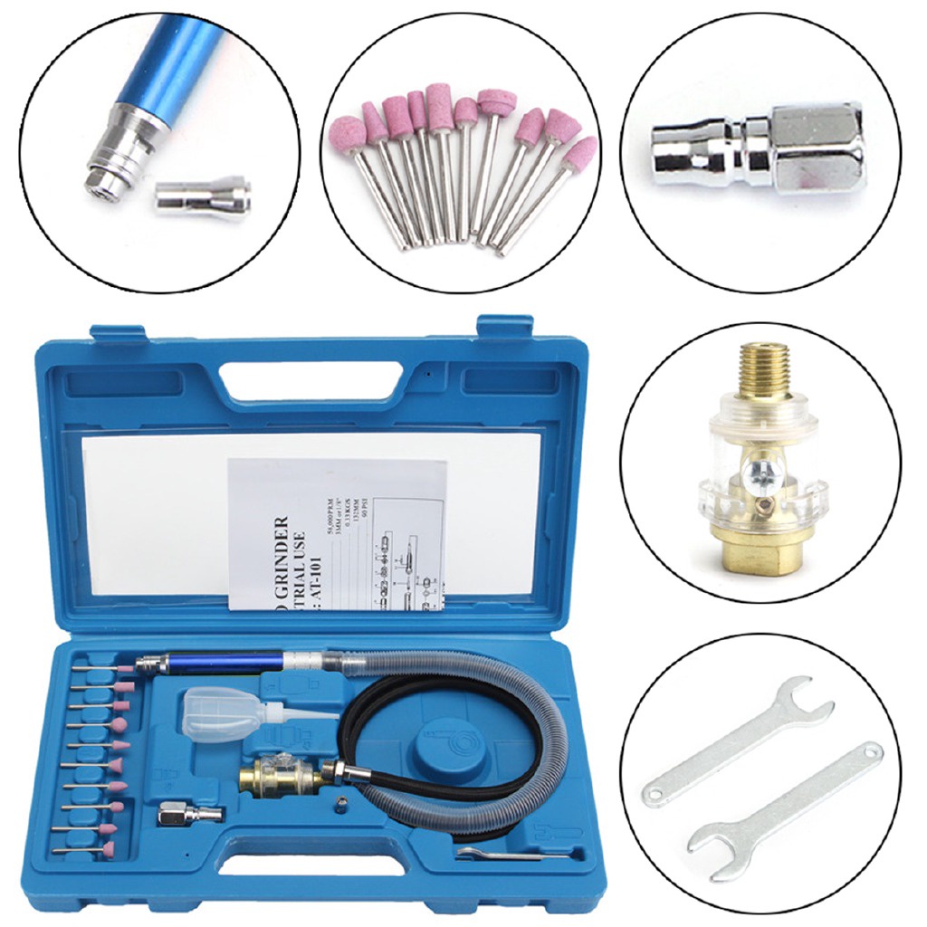Mesin Porting Air Die Grinder 1set Mini Grinder Drill Bit Tool Grinder