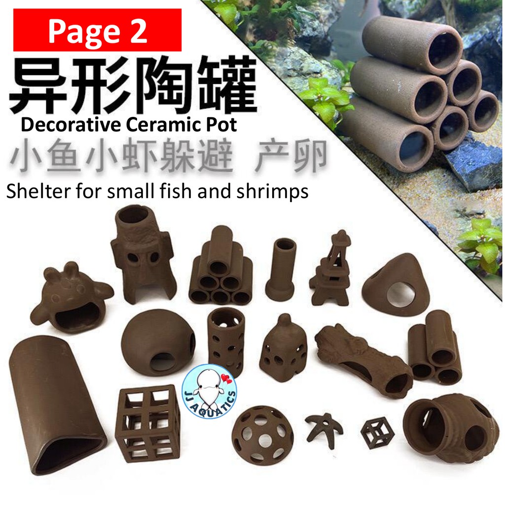 Ready Stock Page 2Aquarium Fish Tank Decoration Ceramic Ornament Fish Hiding Cave Shelter Barang Hiasan Aquarium