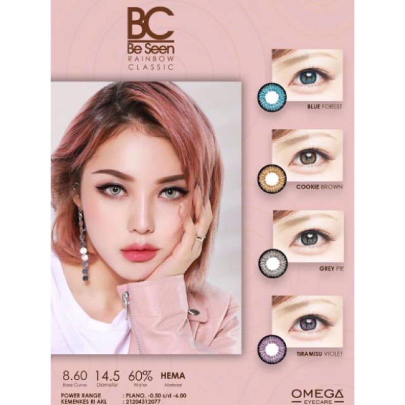 Bc Softlens Be Seen Rainbow Classic Omega Shopee Malaysia