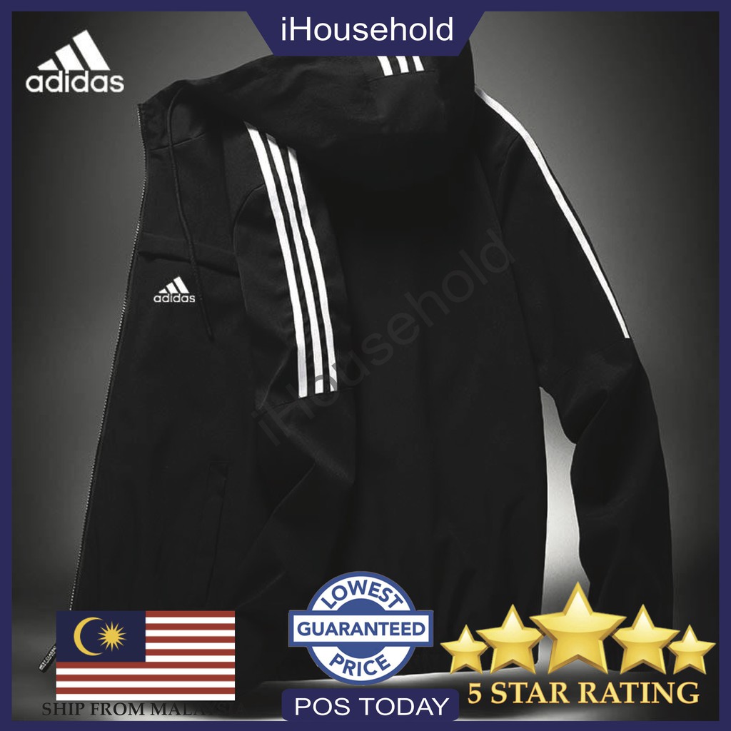 Local Sale Adidas Windbreaker Jacket Lelaki Waterproof Adidas