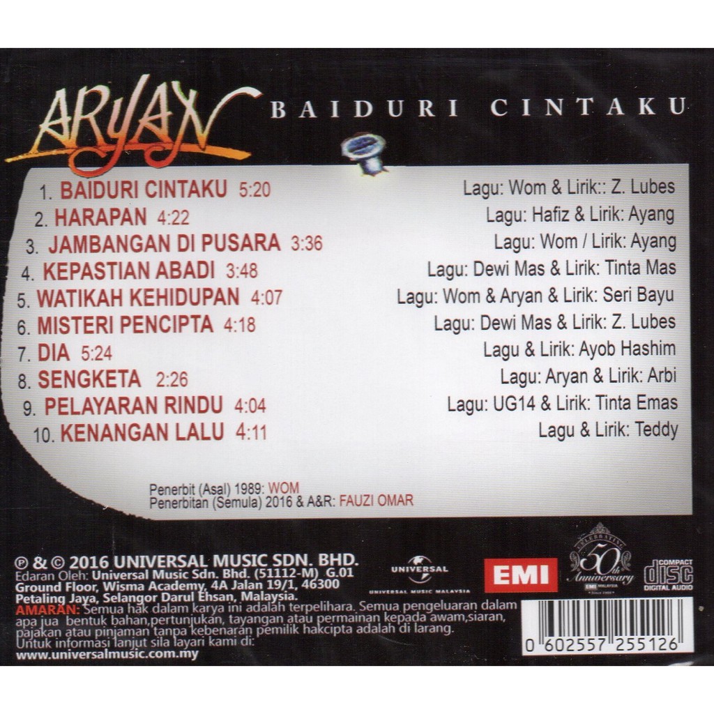 Aryan Baiduri Cintaku Cd Shopee Malaysia