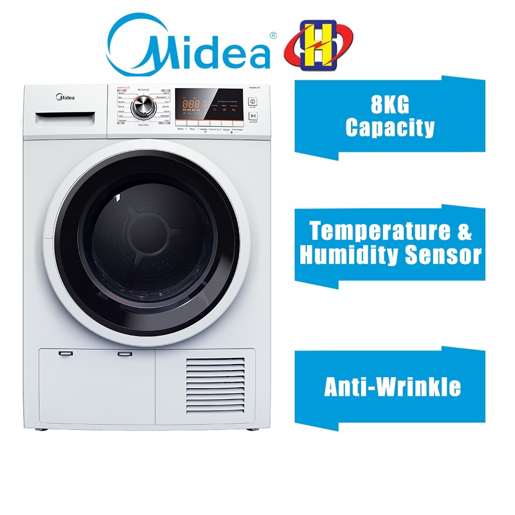 Midea Dryer (8KG) Temperature And Humidity Sensor Condenser Dryer MD
