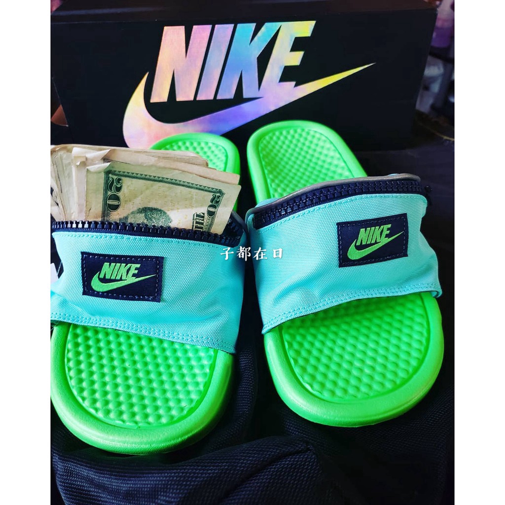 nike slippers with zipper