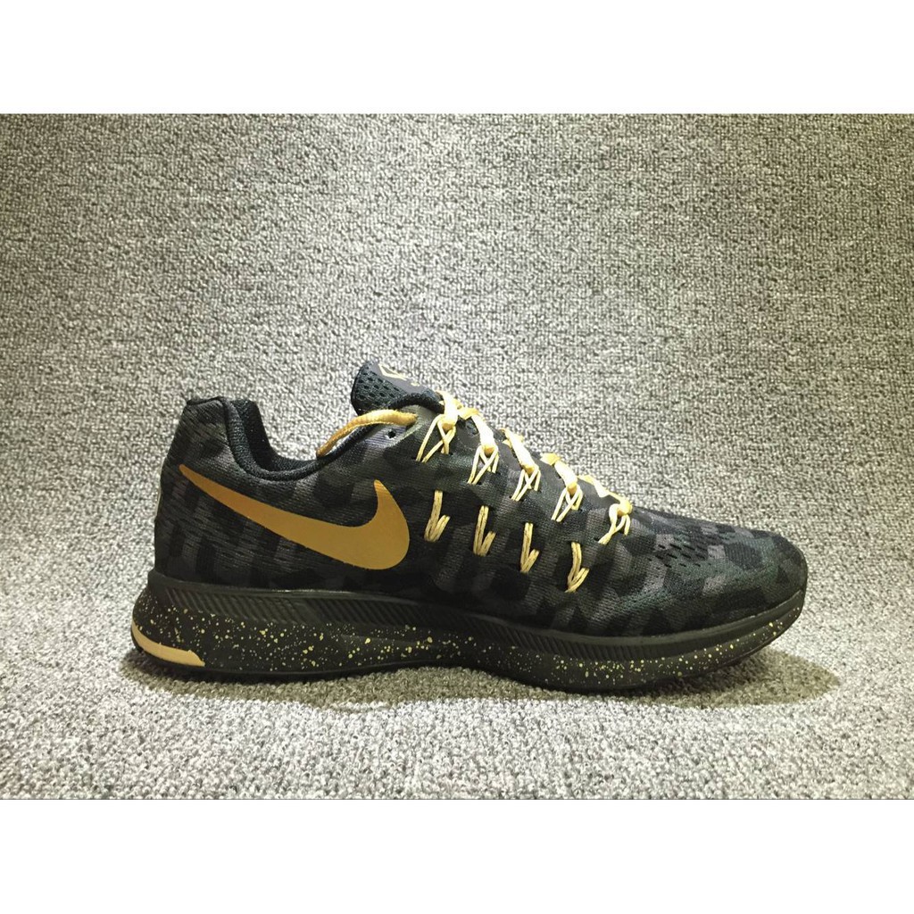 nike air zoom pegasus 33 black and gold