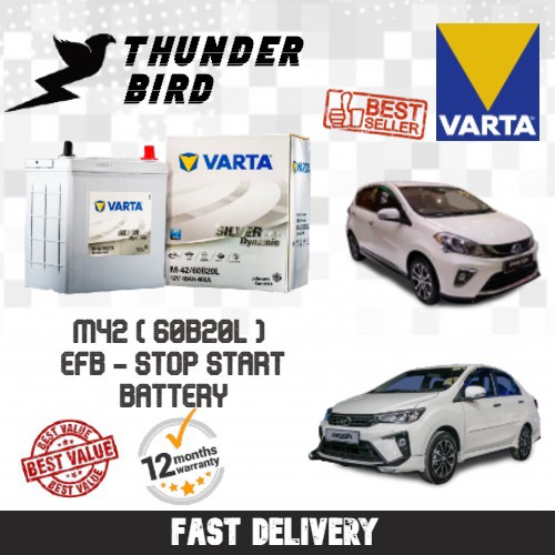 VARTA - M42 ( 60B20L ) EFB - Stop Start Battery - Bezza 