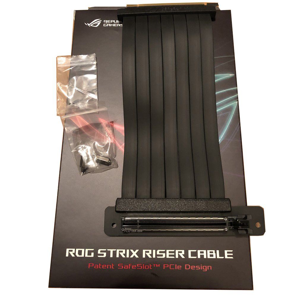 ASUS ROG Strix Riser Cable RS200 - 240mm, PCI-E 3.0 x16, w/90 degree ...