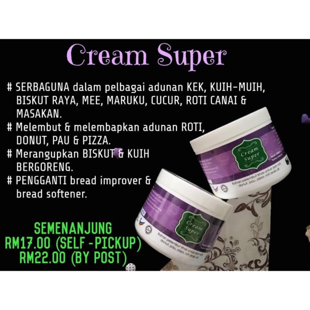 Cream Super Bread Softener Pelembut Roti Donut Kek Serta Kuih Muih Shopee Malaysia