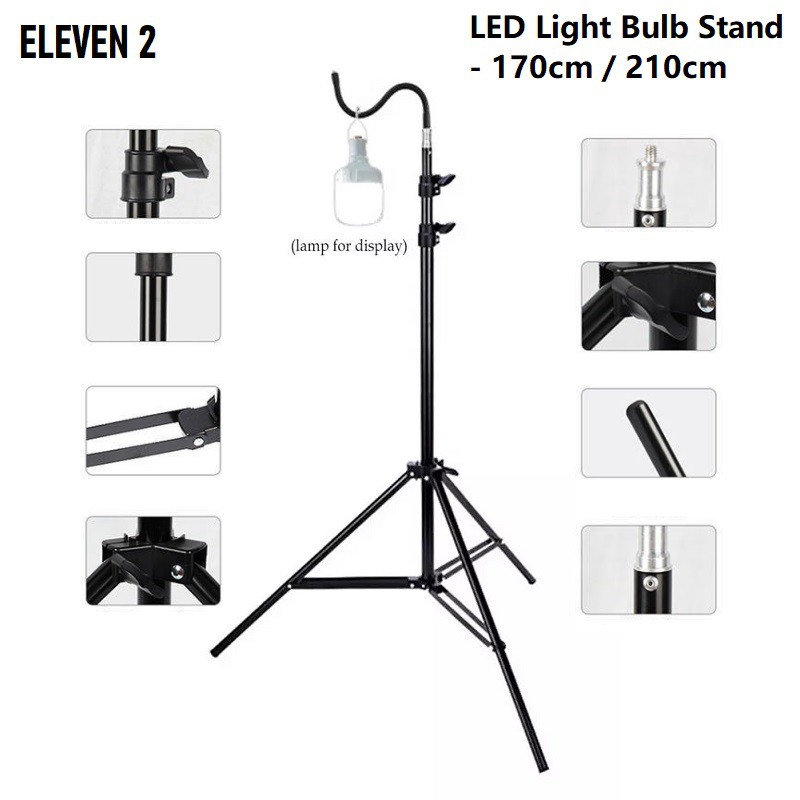 eleven2 LED Light Bulb Stand 170cm / 210cm Aluminum Alloy Tripod
