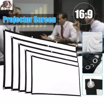 Projector Screen120cm X 90cm HD Foldable Portable Projection Movies Screen for Home Theater Outdoor Indoor