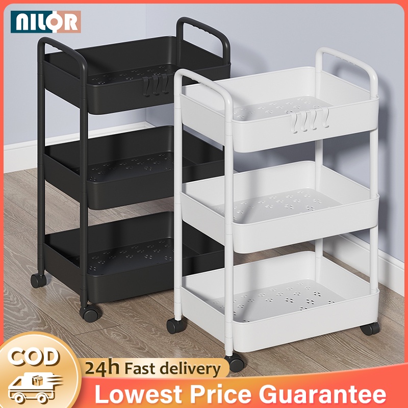NR 4/5 Tier Multifunction Trolley Rack Bathroom Plastic Shelf Home