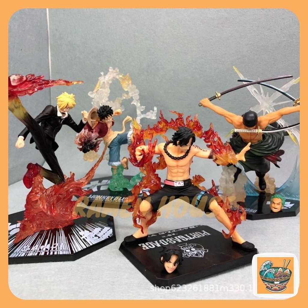 One Piece Battle Ver Action Anime Figure / Figurine/ Model Monkey D Luffy, Zoro, Sanji, Ace  动漫 手办模型