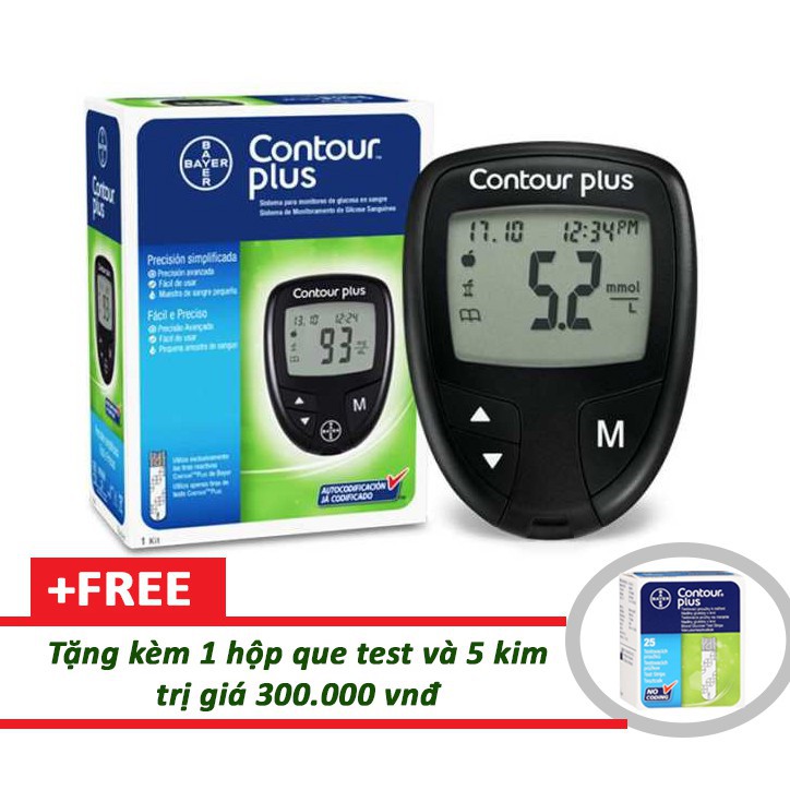 Bayer Contour Plus Germany Blood Glucose Meter + Free 25 Tests + Free