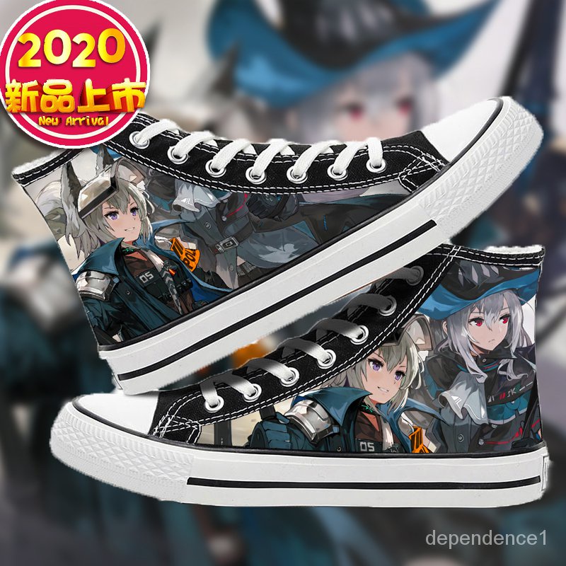 Arknights anime merch animation peripherals Tomorrow Ark Surrounding the  Game High-Top Canvas Shoes Silver Gray Exusiai | Shopee Malaysia