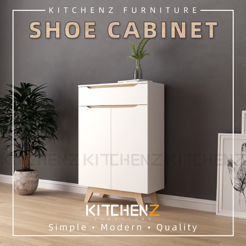 Kitchenz Simona 4ft Shoe Cabinet Modernist Design Solid Board Shoe Rack Rak Kasut Hmz Fn Sr 1186 Wt Shopee Malaysia