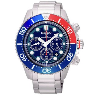 seiko men's ssc019 solar diver chronograph watch