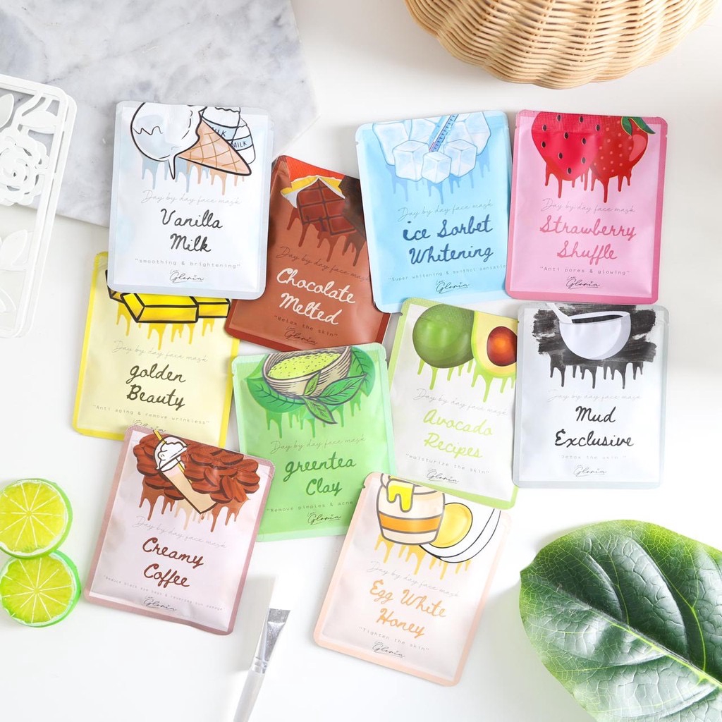 Multi-Variant Organic Face Mask 20gr in Sachet Packaging for Brighten the  Skin | Shopee Malaysia
