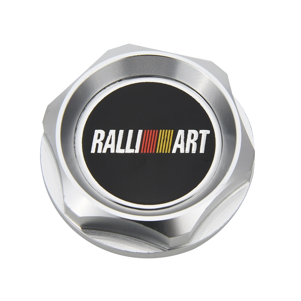 Must Quality Aluminium Engine Oil Cap RALLIART Logo Emblem Tank Cover MITSUBISHI 4G13 4G15 4G16 Filler Car Racing Mod - Image 5