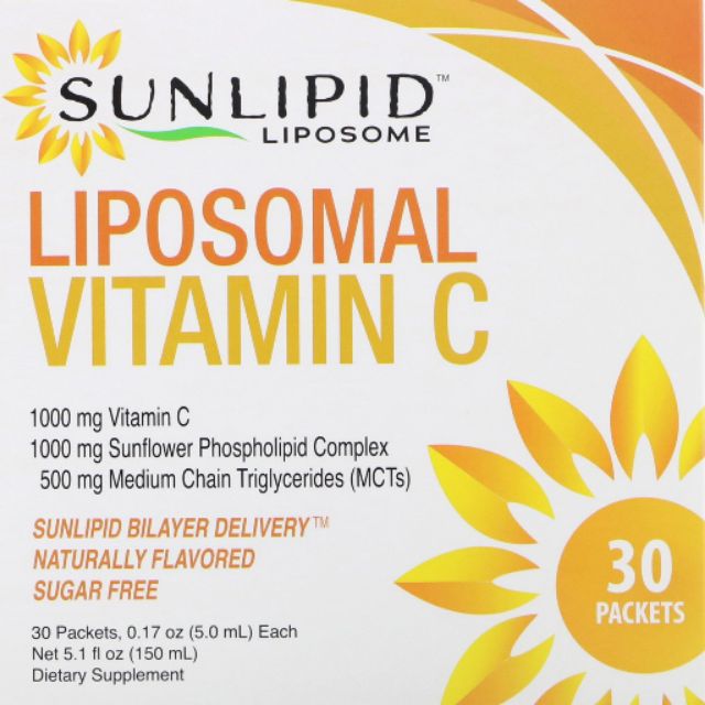 Liposomal Vitamin C, Sunlipid Liposome,, 30 Packets, 0.17 ...