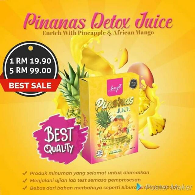 Jus Detox Pinanas Kempiskan Perut Buncit Shopee Malaysia