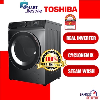 【 FREE SHIPPING 】Toshiba 9.5KG Front Load Washing Machine with Ultra Fine Bubble & Steam Mesin Basuh TW-BK105G4M(SK)