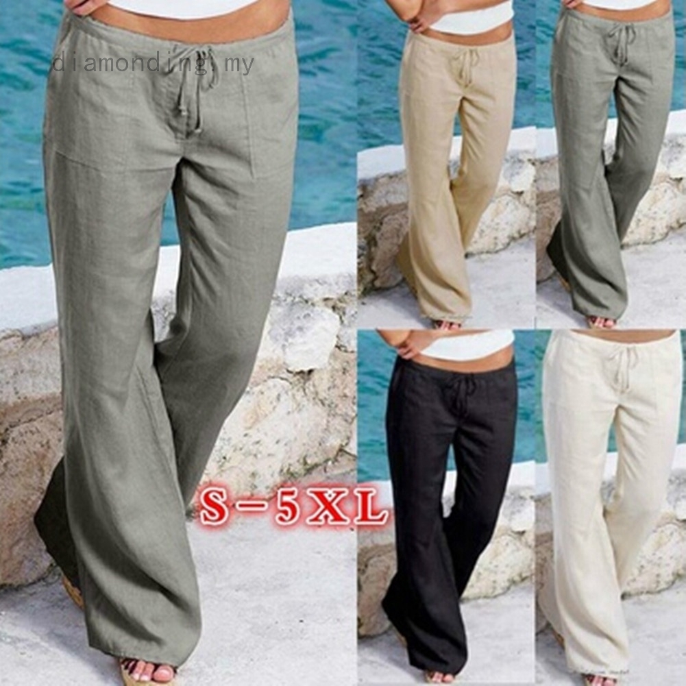 linen drawstring beach pants