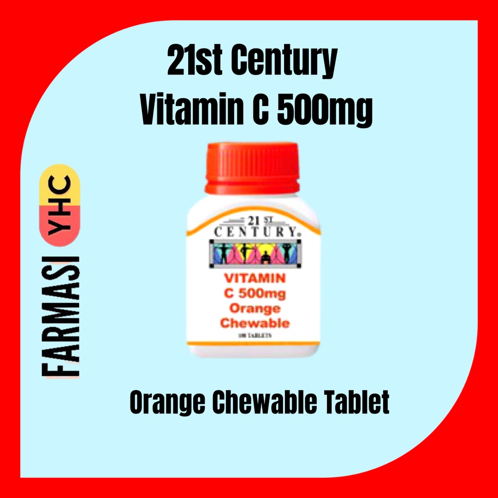 21st Century Vitamin C 500 Orange Chewable Shopee Malaysia