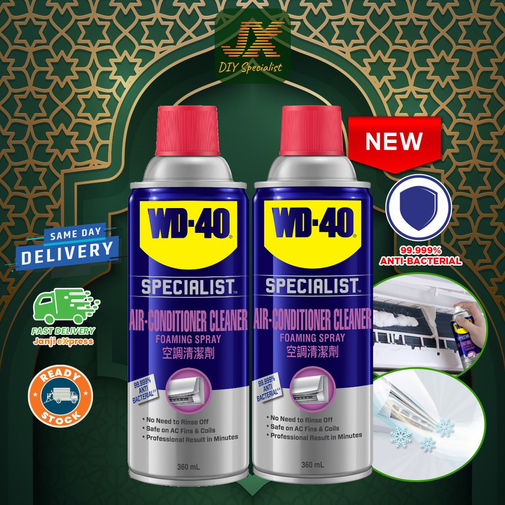 Twin Pack WD40 AirConditioner / AirCond Cleaner (3in1) 331mL