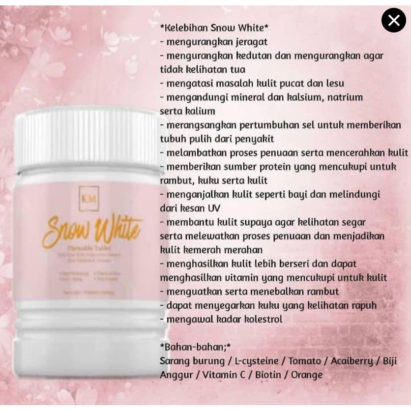 PROMO‼️PROMO‼️SNOW WHITE BY KAK KMORIGINAL FREE GIFT