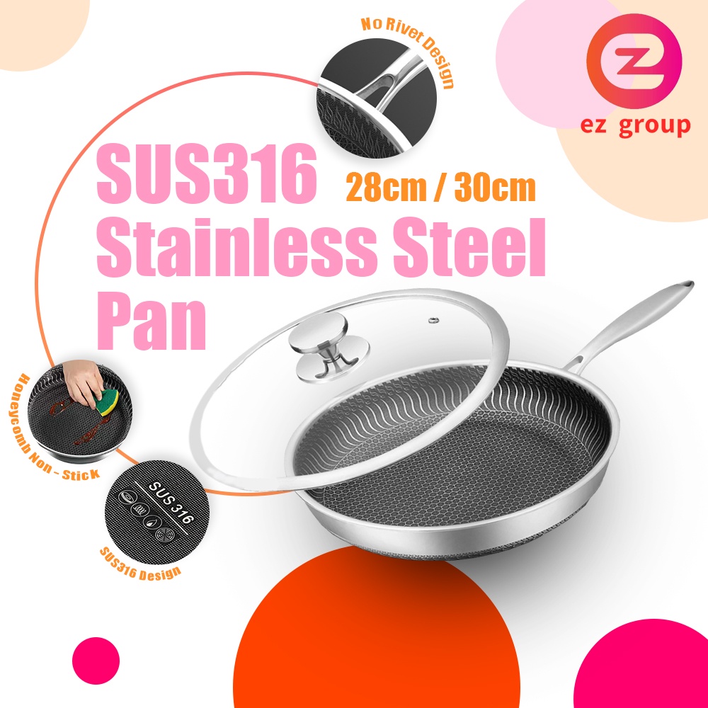 honeycomb-pan-26cm-28-30cm-stainless-steel-frying-pan-non-stick-pan