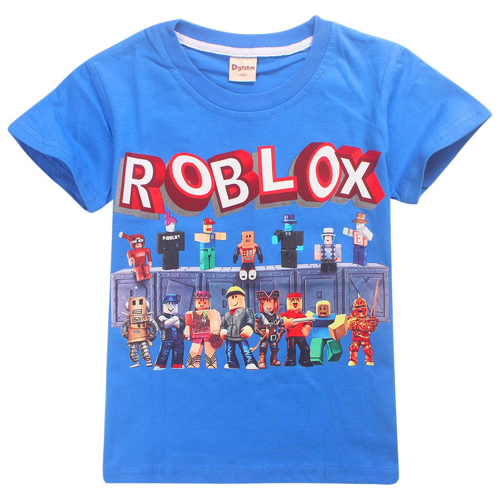 2019 Kids Boys T Shirts 3d Roblox Cartoon T Shirt Family Games Tops Tees For Boys Girls 100 Cotton Made Shopee Malaysia - roblox t shirt dino blue