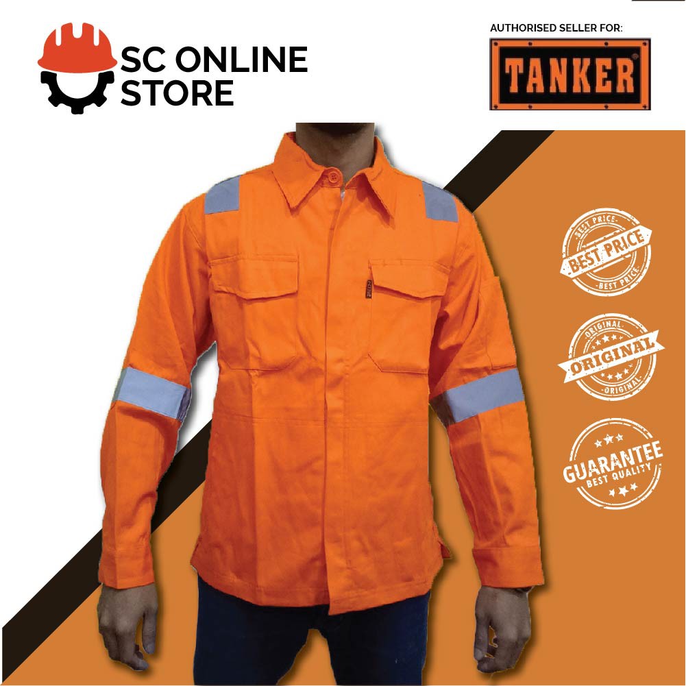 Tanker Safety Jacket (Blue/Green/Orange/Maroon/Dark Blue) Shopee Malaysia