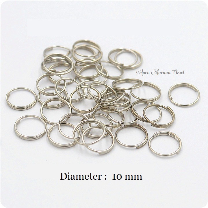 Silver color Small Split Ring for Key Chain making ( 8mm / 10mm