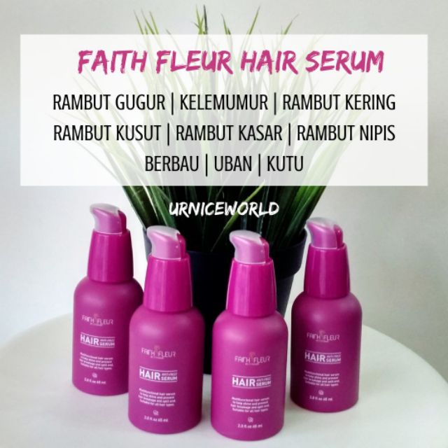 Faith Fleur Hair Serum Untuk Masalah Rambut Gugur Kelemumur Kusut Kutu Shopee Malaysia