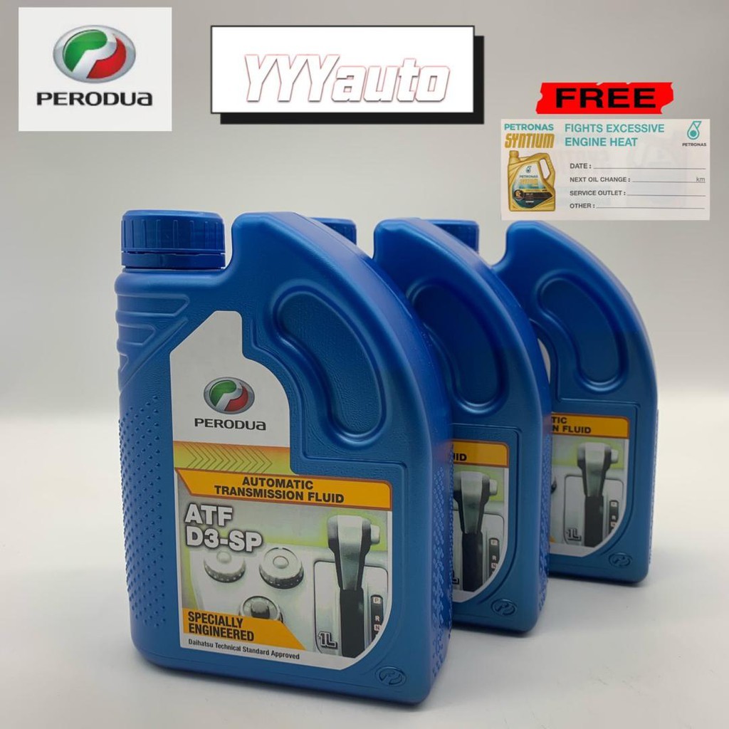 Perodua Auto Transmission Fluid ATF PD-SP3 1Liter (3 BTLS 