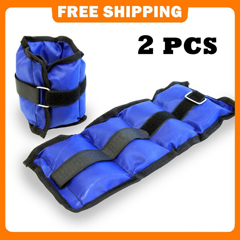 Run Ankle 2KG Adjustable Ankle Weights Wrist Ankle Weights 2 PCS Wrist Band Arm Leg Running
