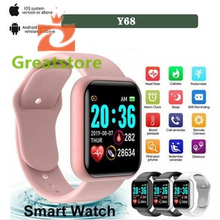 Y68 Smart Watch Bluetooth IP67 Waterproof Y68 Fitness Tracker Watch Heart Rate Monitor Sport Smart Band