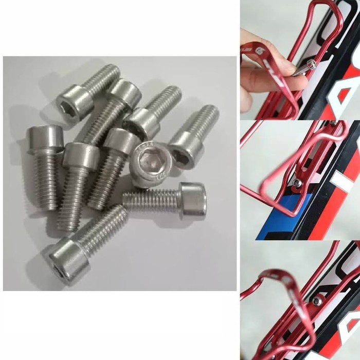 Bolt L bottle cage Bicycle Rack Pannier M5x20 Stainless 304 Not Rust