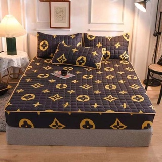 Cadar Hilton 3in1 Pillowcas 2Pcs Fitted Bedsheet 1Pc Anti Kedut KING/QUEEN/SINGLE Size Redy Stock