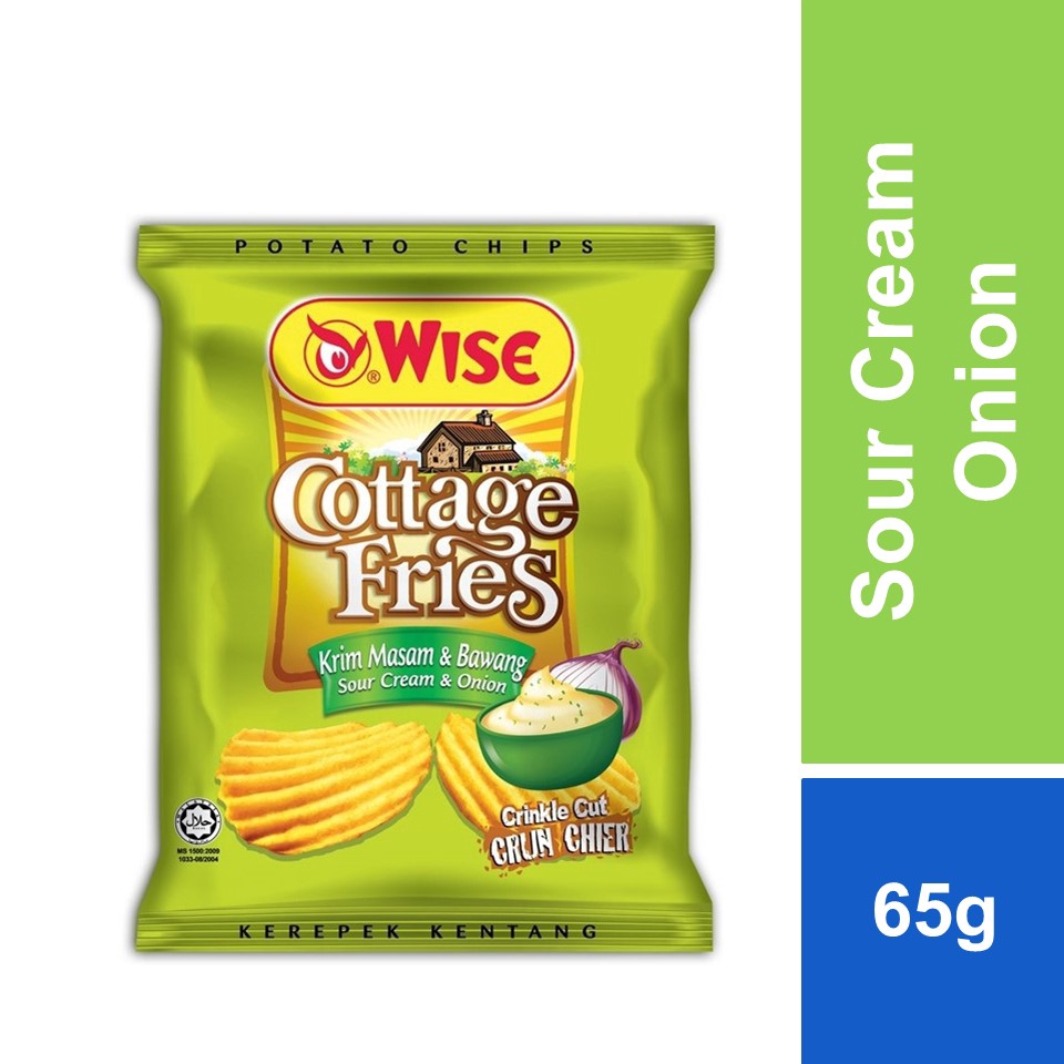 Wise C. Fries Sour Cream & Onion Potato Chips 65g Shopee Malaysia