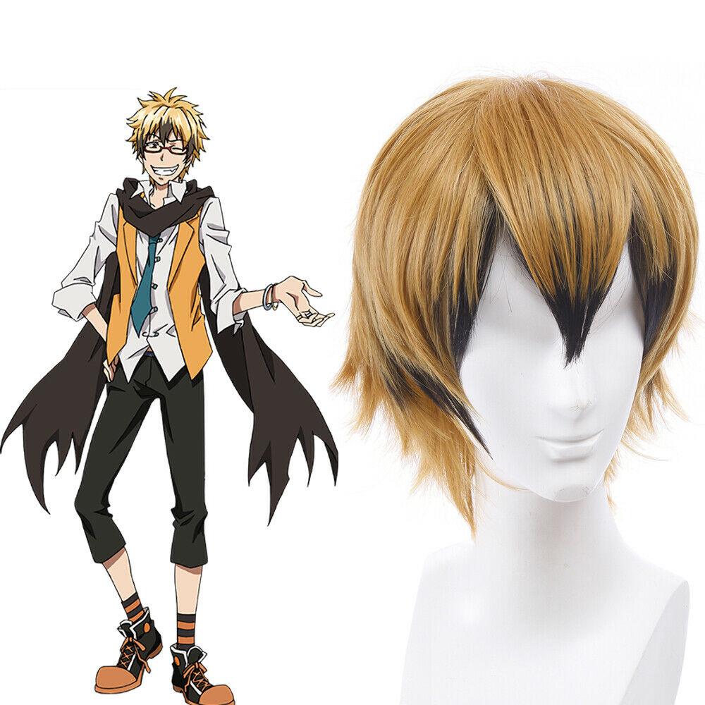 Servamp Lawless Cosplay Wigs Blonde Ombre Color Short Straight