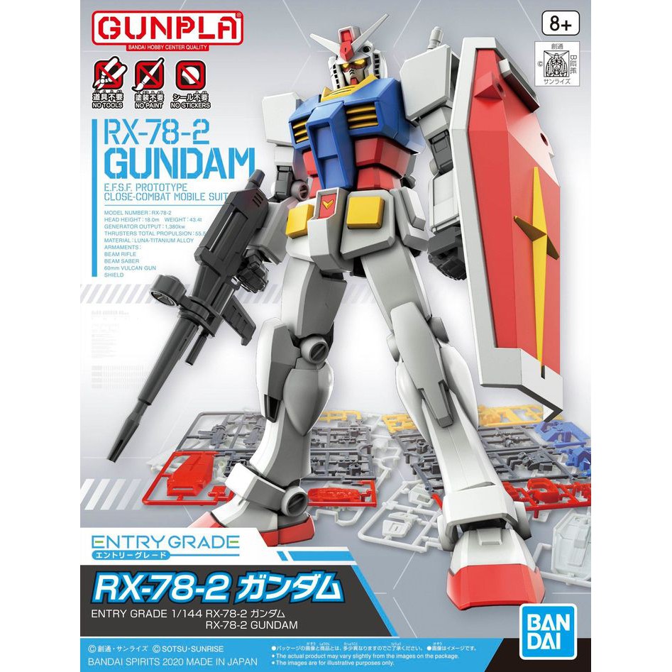 Entry Grade 1 144 Gundam Rx 78 2 Gunpla Bandai Shopee Malaysia