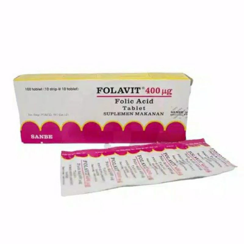 Folavit 400 Mg 3 Strips Contents 30 Tablets / Pregnancy Supplements
