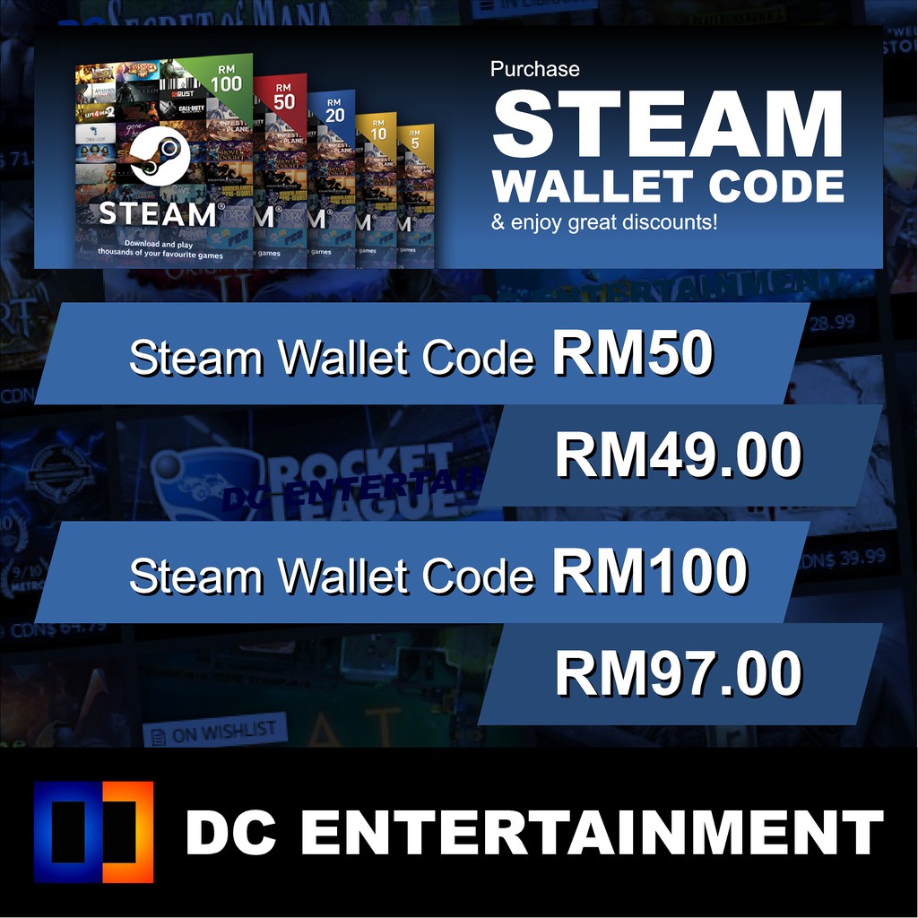 Steam Wallet Code RM50 RM100 | Steam Wallet Reload & Top ...