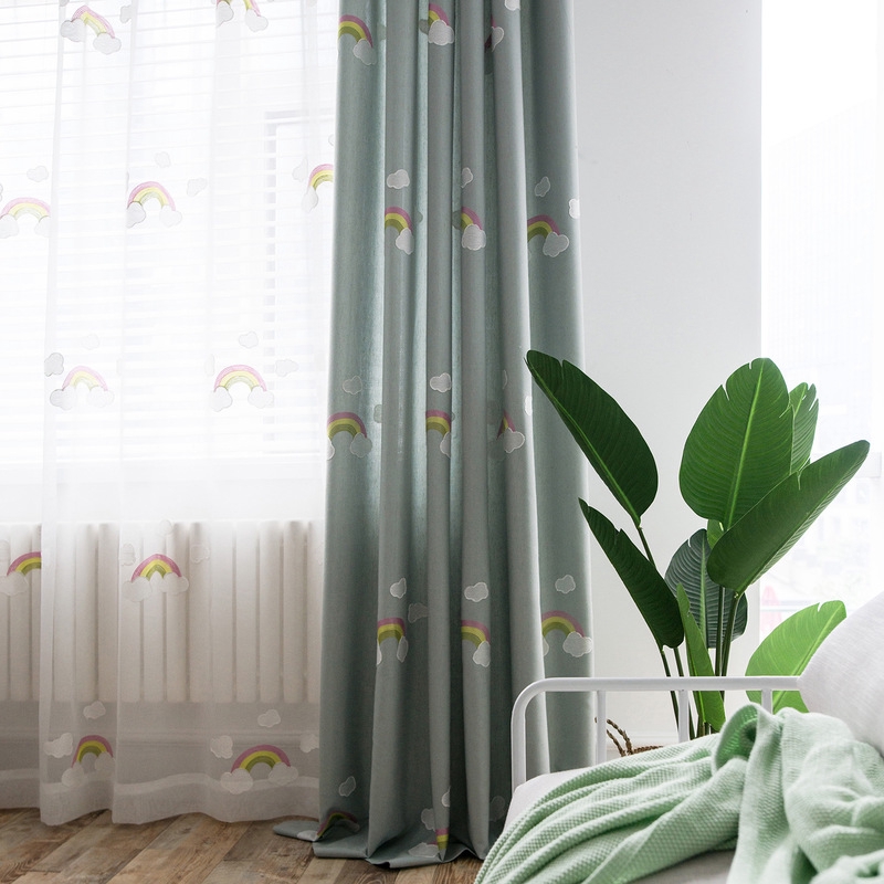 Curtain Fabric Manufacturers Spot Direct Modern Children S Curtains Simple Cotton Multi Color Embroidered Window Screen Shopee Malaysia